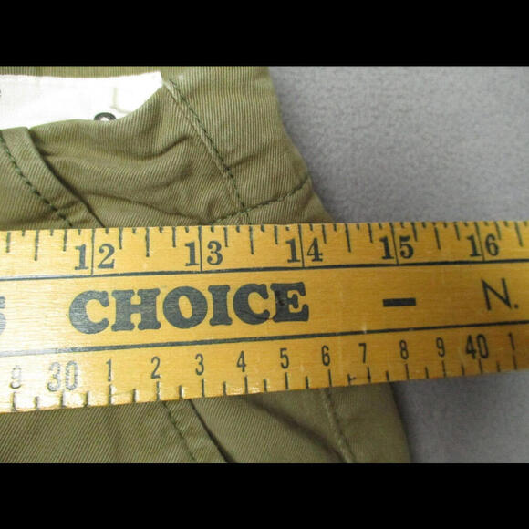 rag bone Buckley Frayed Hem Chino Pant Womens 24 Green Ankle Cropped Casual - Picture 3 of 9